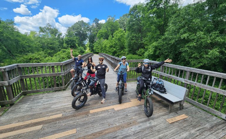 Guided E-Bike Ride with Taco and Brewery Stop, Raleigh - 3 Hours