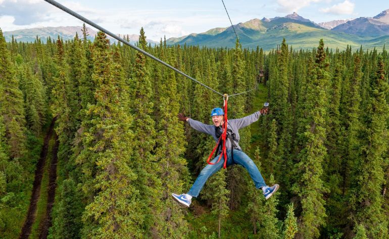 Zipline Tour, 7 Zip Adventure, Denali - 3 Hours