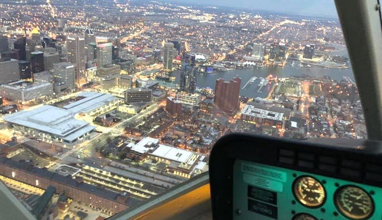 Helicopter Tour Baltimore Cockpit