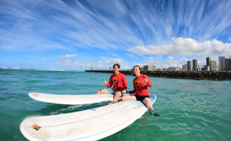 Oahu Semi-Private Surfing Lessons, Queen's Surf Beach - 2 Hours