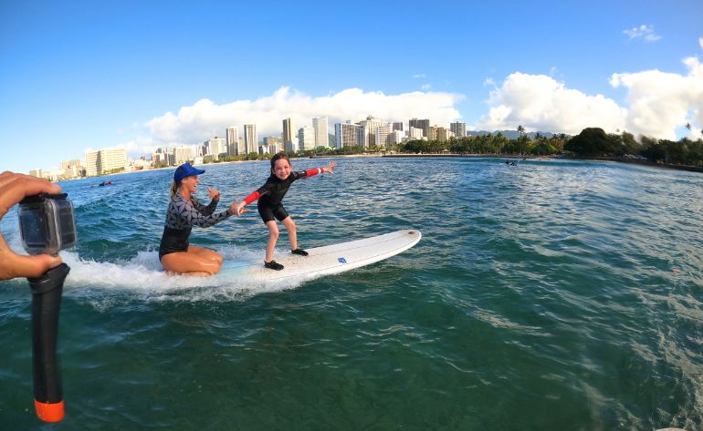 Oahu Semi-Private Surfing Lessons, Queen's Surf Beach - 2 Hours