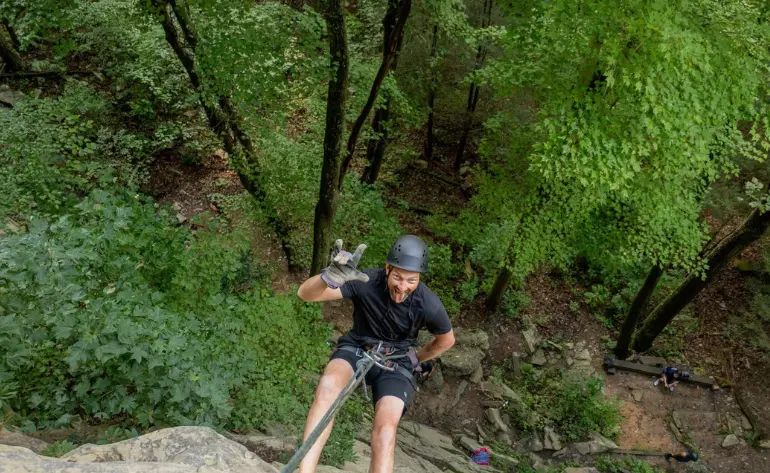 Climb and Rappel, Lower New River Gorge - Full Day