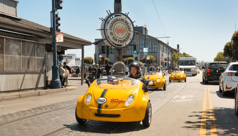 GoCar Tour San Francisco, Union Square or Fisherman's Wharf - 1 hour