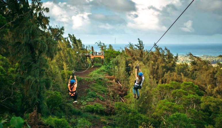 Zipline Oahu Zipping