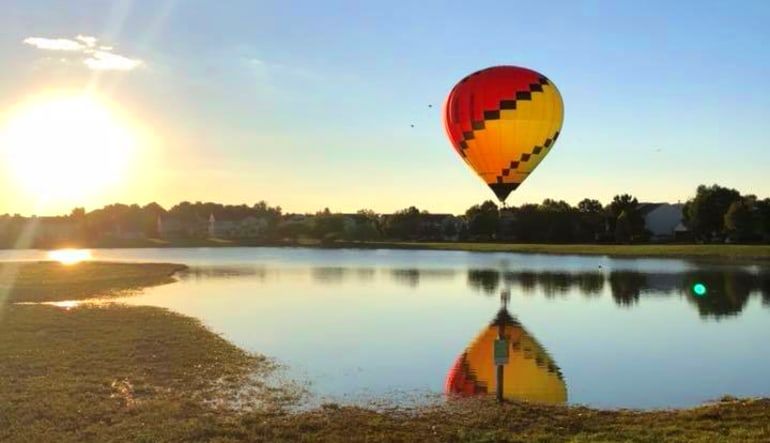 Hot Air Balloon Ride Indianapolis, Private Basket for 2 Reflection