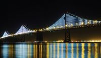 San Francisco Bus Tour, Double Decker Night Tour - 1.5 Hours Bridge