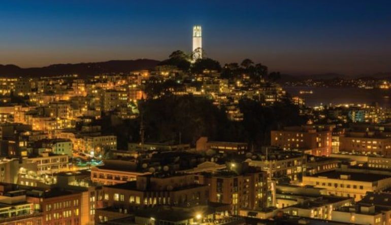 San Francisco Bus Tour, Double Decker Night Tour - 1.5 Hours Lights