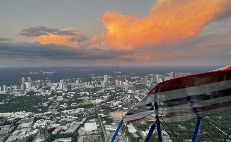 Biplane Ride at Sunset Atlanta Lake Lanier Tour - 53 Minutes