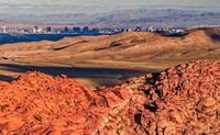 Las Vegas strip flight heli ride to Red Rocks canyon landing helicopter tour