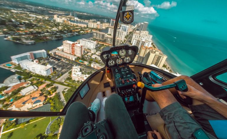Sunset helicopter tour south beach magic miami tour