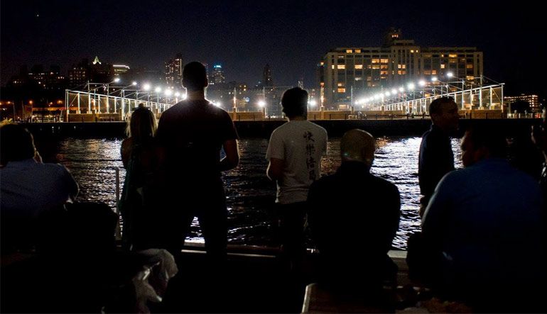 New York Night Sail Crowd