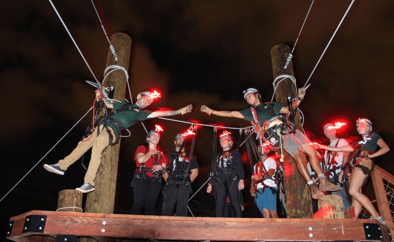 Sunset Zipline, S’mores, and Freefall at Coral Crater Adventure Park -3 Hours