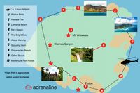 Kauai Helicopter tour Na Pali Coast ride jurassic park flight map