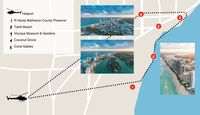 helicopter tour south beach miami ride flight map