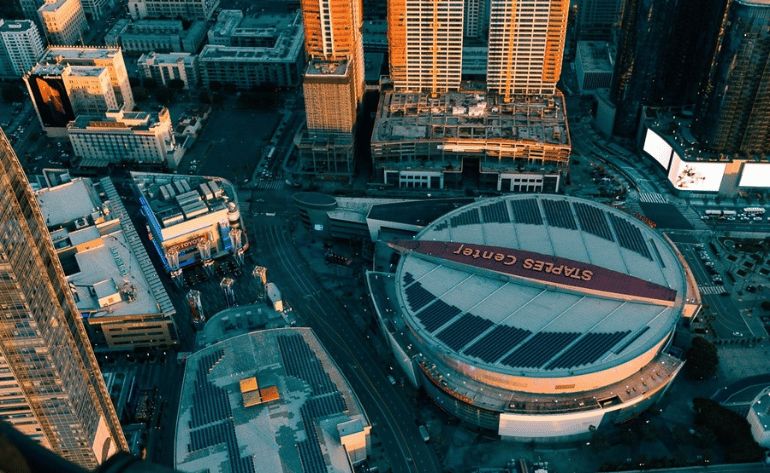 los angeles helicopter tours & staples center