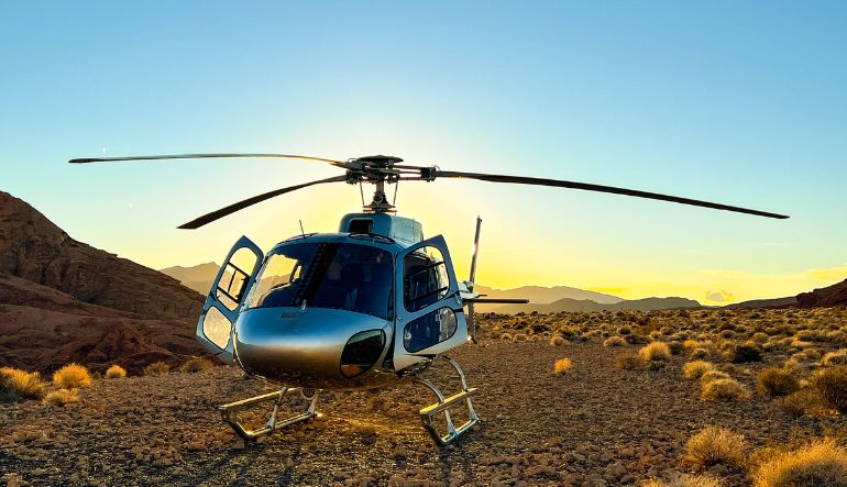 Sunset Grand Canyon and Valley of Fire Helicopter Tour with Champagne Landing, Las Vegas - 4 Hours