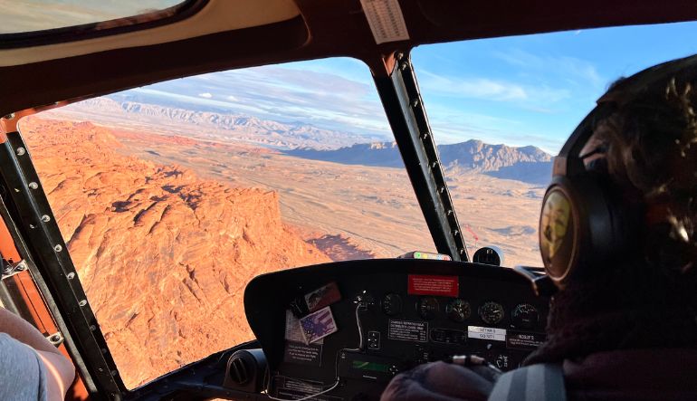 Sunset Grand Canyon and Valley of Fire Helicopter Tour with Champagne Landing, Las Vegas - 4 Hours