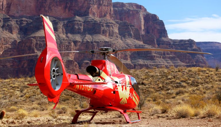Helicopter Ride Grand Canyon West with Landing and Boat with West Rim Entrance - 1 Hour