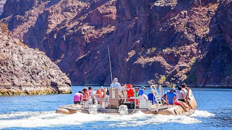 Grand Canyon Helicopter Tour Rafting Group
